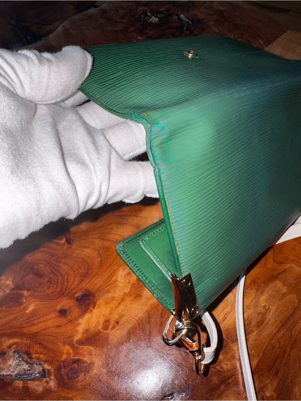 Louis Vuitton EPI international green wallet reinvented vintage 1994 - Picture 9 of 14